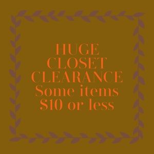 Huge closet clear out!! Donating after 10/20